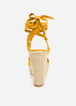 Lace Up Medium Width Wedges, Yellow image number 2