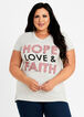 Ruffle Hope Love Faith Graphic Tee, Heather Grey image number 0