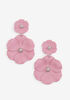 Embellished Flower Drop Earrings, Foxglove image number 0