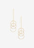 Interlocking Circle Bar Earrings, Gold image number 0