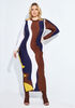 Abstract Print Maxi Dress, Multi image number 0