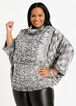 Cowl Neck Cocoon Sweater, Silver Filigree image number 0