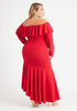 Off The Shoulder Asymmetric Dress, Red image number 1