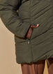 Faux Fur Trimmed Hooded Coat, Olive image number 4
