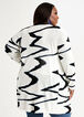 Abstract Open Front Cardigan, White image number 1