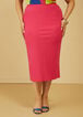 Ponte Midi Pencil Skirt, Bright Rose image number 0