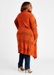 Pointelle Stripe Open Front Duster, Potters Clay image number 1