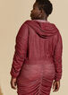 Marled Ruched Crop Jacket, Rhododendron image number 1