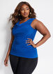 Sleeveless Draped Ruched Top, Royal Blue image number 0