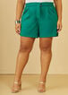Belted Pleated Shorts, Teal image number 2