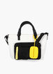 Trendy Designer Tahari Lafayette Nylon Colorblock Logo Satchel Bag image number 0