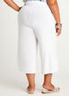 Signature Knit Crop Wide Leg Pant, White image number 1