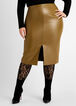 Faux Leather Hi Rise Pencil Skirt, Olive image number 0