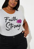 Faith Strong Graphic Tee, Heather Grey image number 2