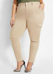 Plus Size Olive Four Pocket Skinny High Waist Trousers image number 0