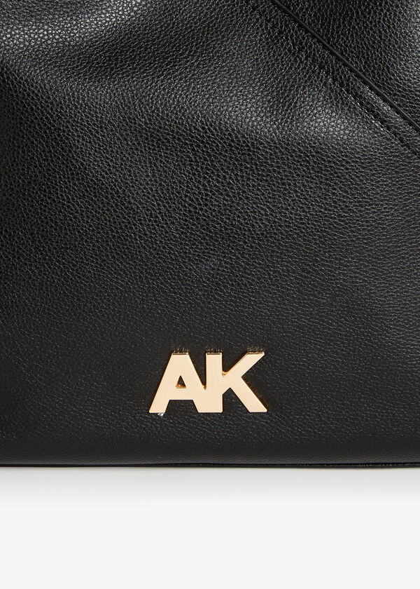 Anne Klein Pebbled Faux Leather Shoulder Bag, Black image number 1