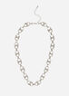 Silver Chunky Oval Link Necklace, Silver image number 0