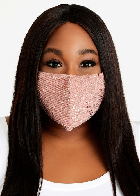 Sequin Fashion Face Mask Set, Foxglove image number 0