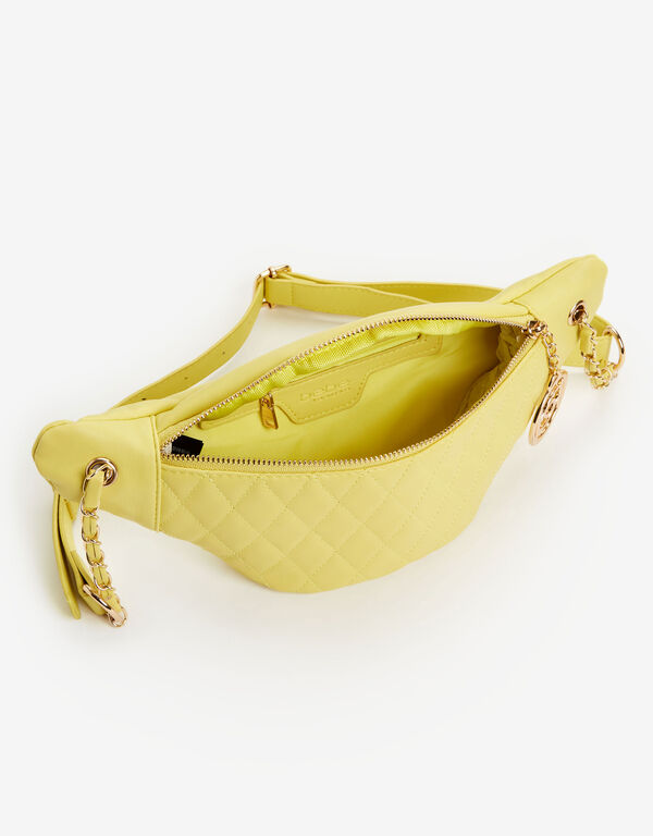 Bebe Lia Quilted Sling Bag, Yellow image number 1