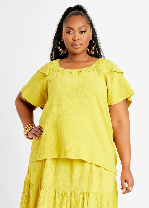 Flattering Loose Plus Size Flowy Tops Plus Size Summer Blouse image number 0
