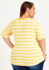 Striped Basic Stretch Jersey Tee, Solar Power image number 1