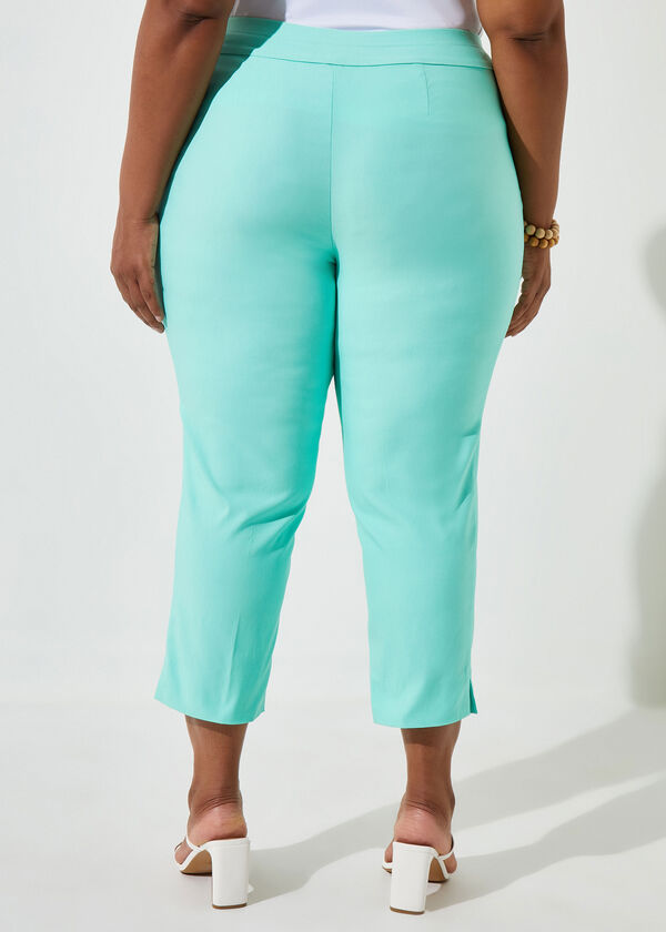 Power Twill Pull On Capris, Ice Green image number 1
