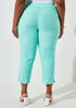 Power Twill Pull On Capris, Ice Green image number 1