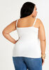 Adjustable Fitted Knit Cami, White image number 1