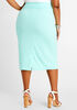 Pull On High Waist Pencil Skirt, Ice Green image number 1