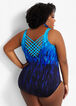 Longitude Waterfall Ombre One Piece, Blue image number 1
