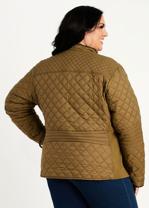 Quilted Lightweight Coat, Military Olive image number 1