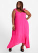 Gauze Tie Shoulder Tank Midi Dress, Pink Yarrow image number 0