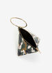 Camo Faux Leather Pyramid Bag, Military Olive image number 2