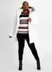 Belted Fur Trim Hooded Puffer Coat, White image number 2