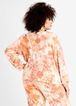 Cozy Lounge Print Twist Front Top, Rust image number 1
