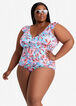 Penbrooke Tropical 1pc Swimsuit, Multi image number 0