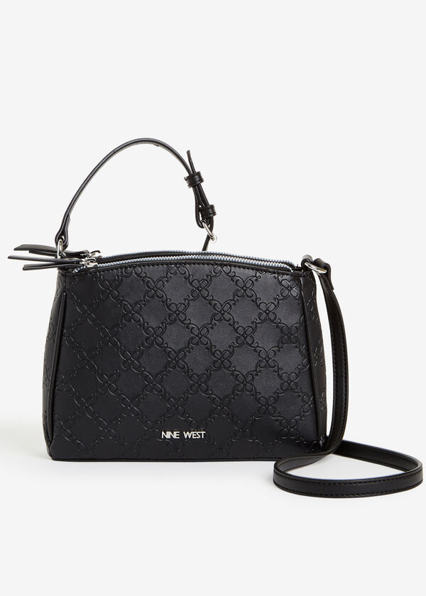 Designer Handbags Nine West Shantel Logo Embossed Mini Crossbody Bag
