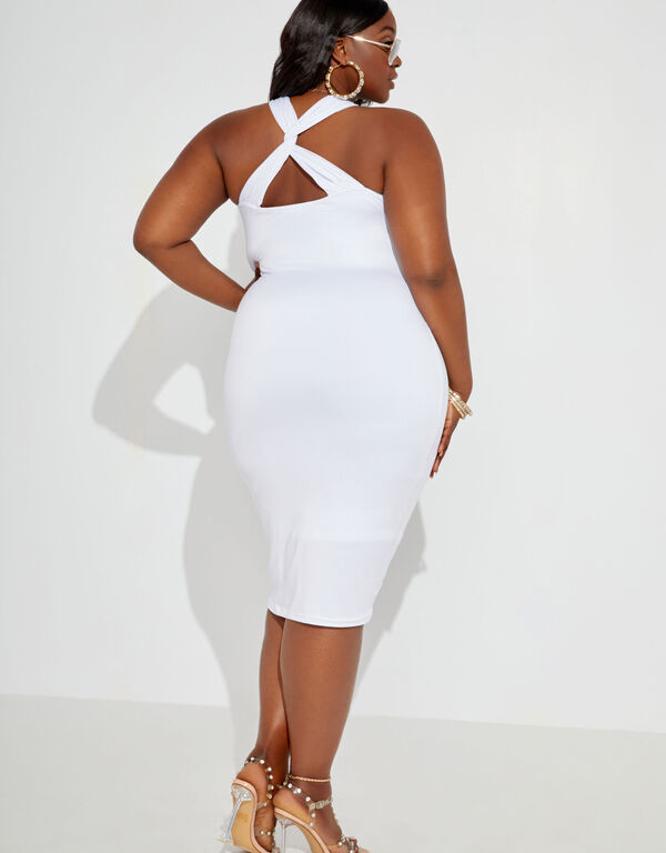 The Draya Bodycon Dress, White image number 1