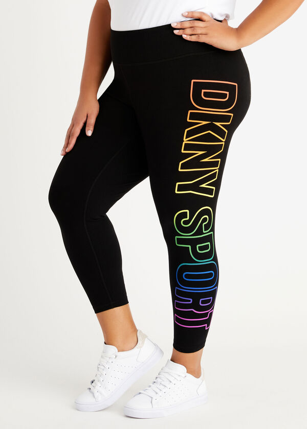 DKNY SPORT Pride Rainbow Leggings, Black image number 0