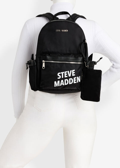 Steve Madden BJana Solid Backpack, Black image number 2