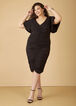 Ruched Bodycon Dress, Black image number 3