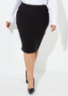High Waist Power Twill Skirt, Black image number 0