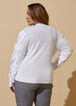 Ruffled Open Front Cardigan, White image number 1
