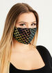 Sequin & Solid Face Mask Set, Black Combo image number 0