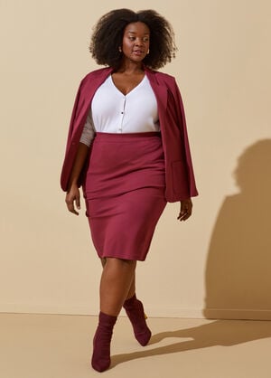 Power Ponte Flawless Fit Skirt, Rhododendron image number 0