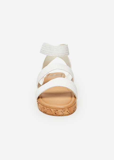 Sole Lift Wedge Wide Width Sandal, White image number 4