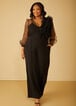 Ruffled Tulle And Crepe Jumpsuit, Black image number 3