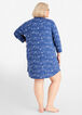 PJ Couture Button Up Sleepshirt, Turkish Tile image number 1