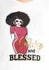 Curvy & Blessed Graphic Tee, White image number 1