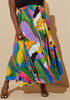 Printed Belted Maxi Skirt, Multi image number 0